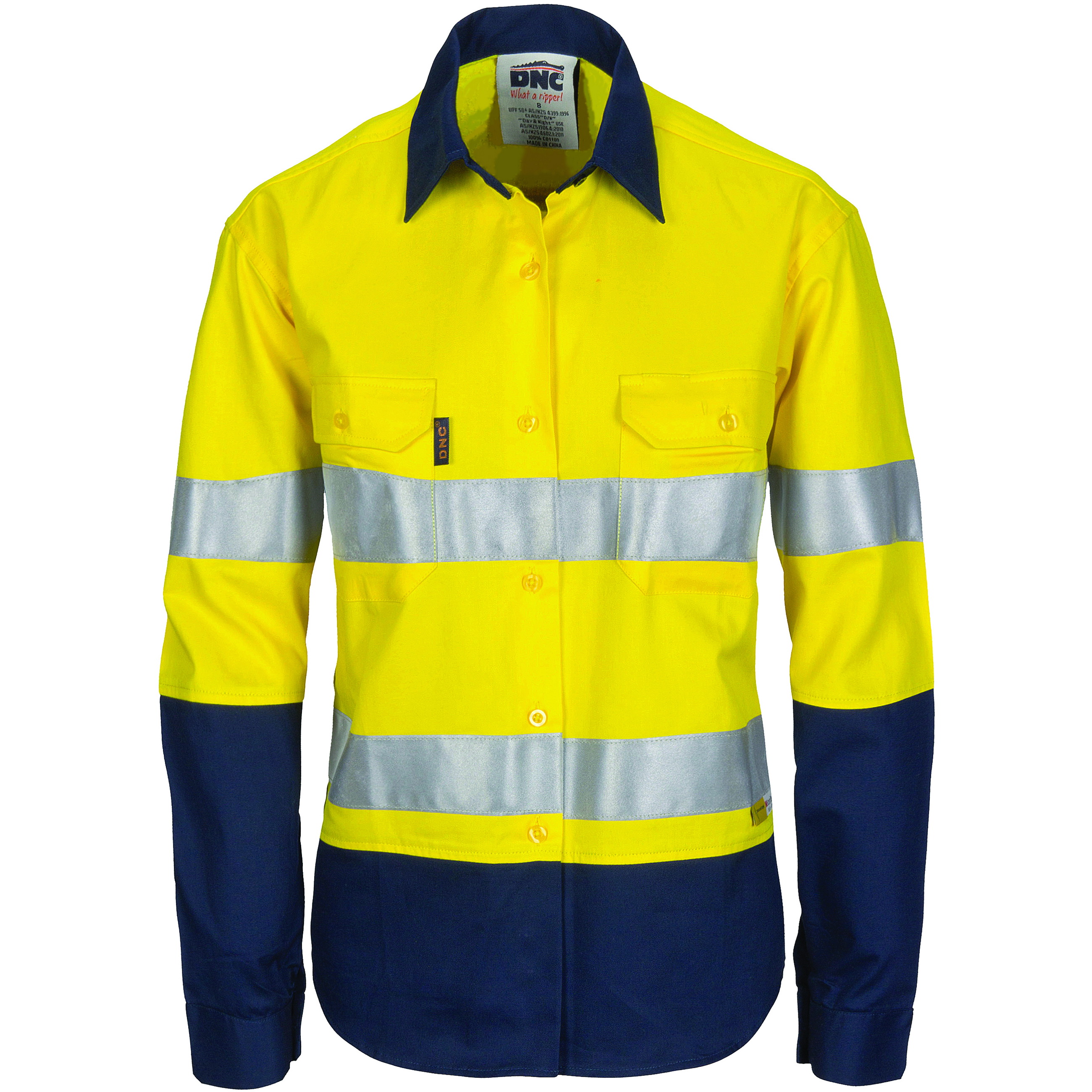 DNC Cool-Breeze Lightweight Cotton Long Sleeve Work Shirt – Men's With Pen Pocket