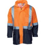 3879 - DNC - HiVis Two Tone Lightweight Rain Jacket with 3M R/Tape