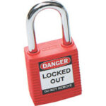 850821 - Bradys Safety Padlock - Red