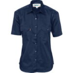 3231 - DNC Ladies Short Sleeve Cotton Drill Work Shirt