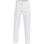 3312 - DNC White Cotton Drill Cargo Pants